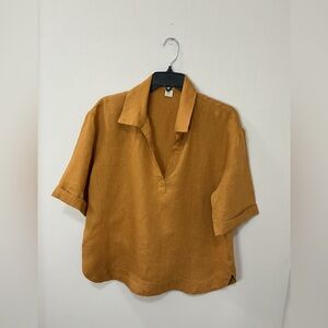 Magaschoni women’s linen top size small